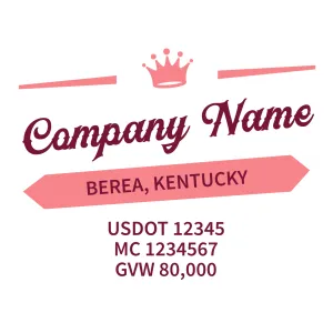 Company Name Truck Door Decal (USDOT), 2 Pack