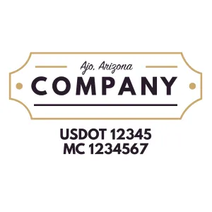 Company Name Truck Door Decal (USDOT), 2 Pack