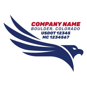 Company Name Truck Door Decal (USDOT), 2 Pack