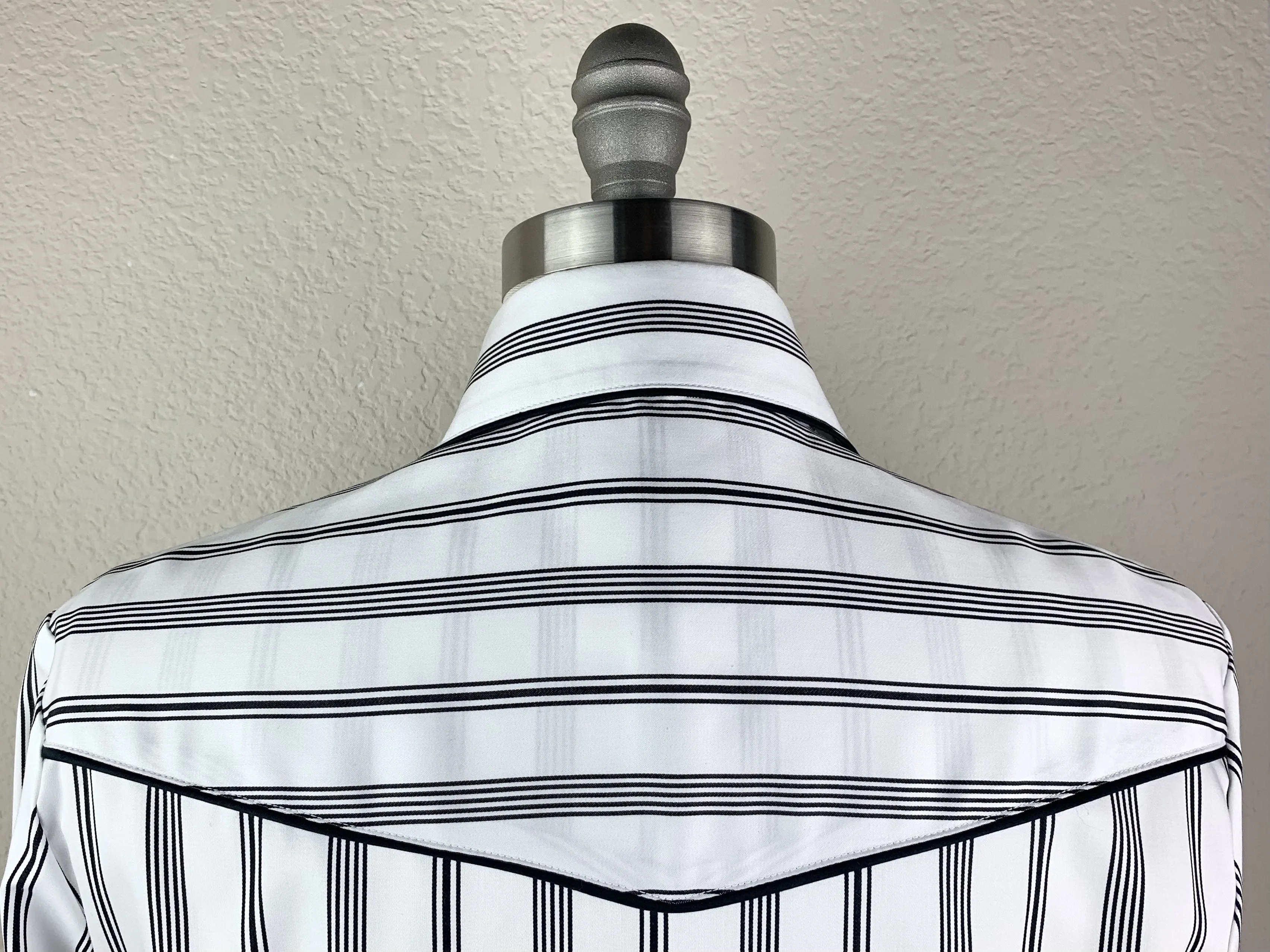 CR Tradition White and Black Stripes with Gingham