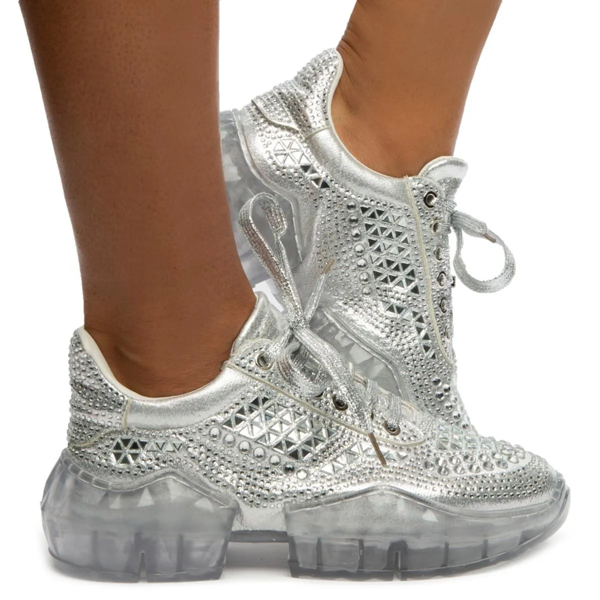 Crystal-6 Lace Sneakers