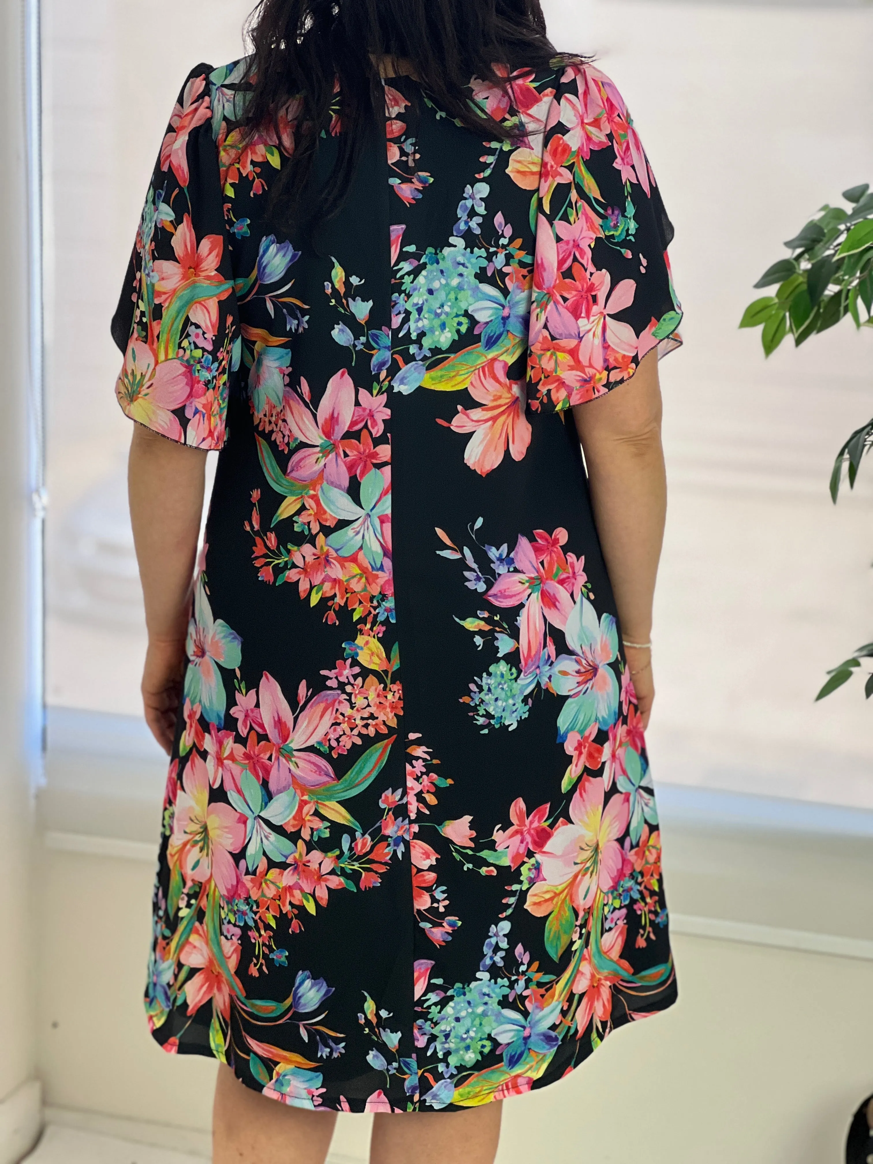 Darby Blooming Black Event Dress