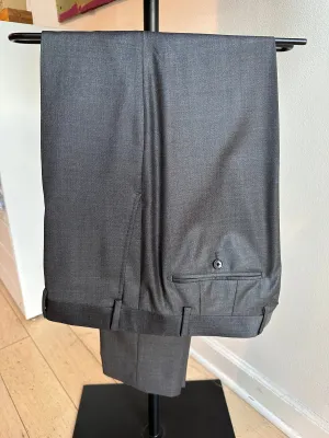 Dark Gray Sharkskin Luxury Suit Pants