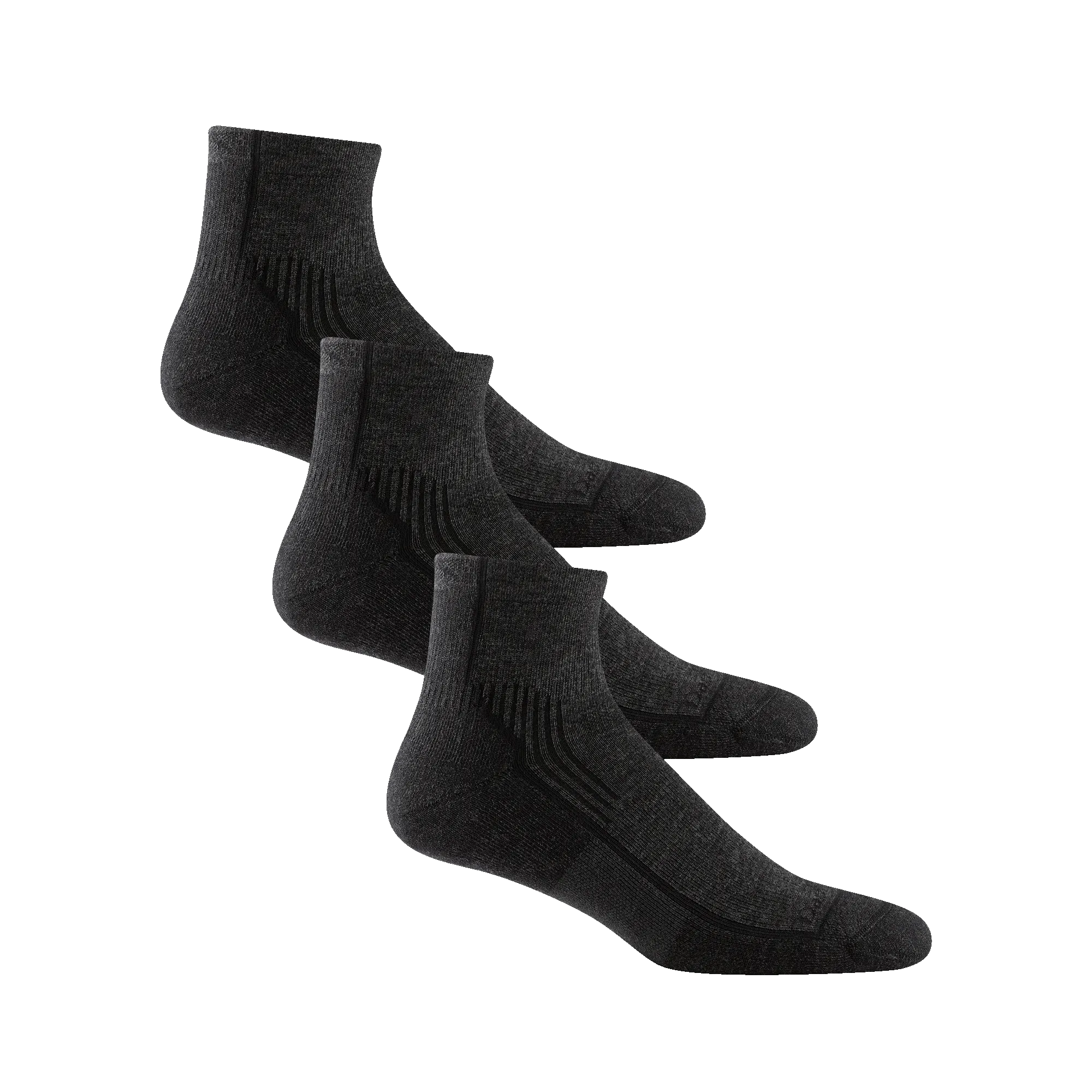 Darn Tough Mens Hiker Quarter Midweight Hiking 3-Pack Socks