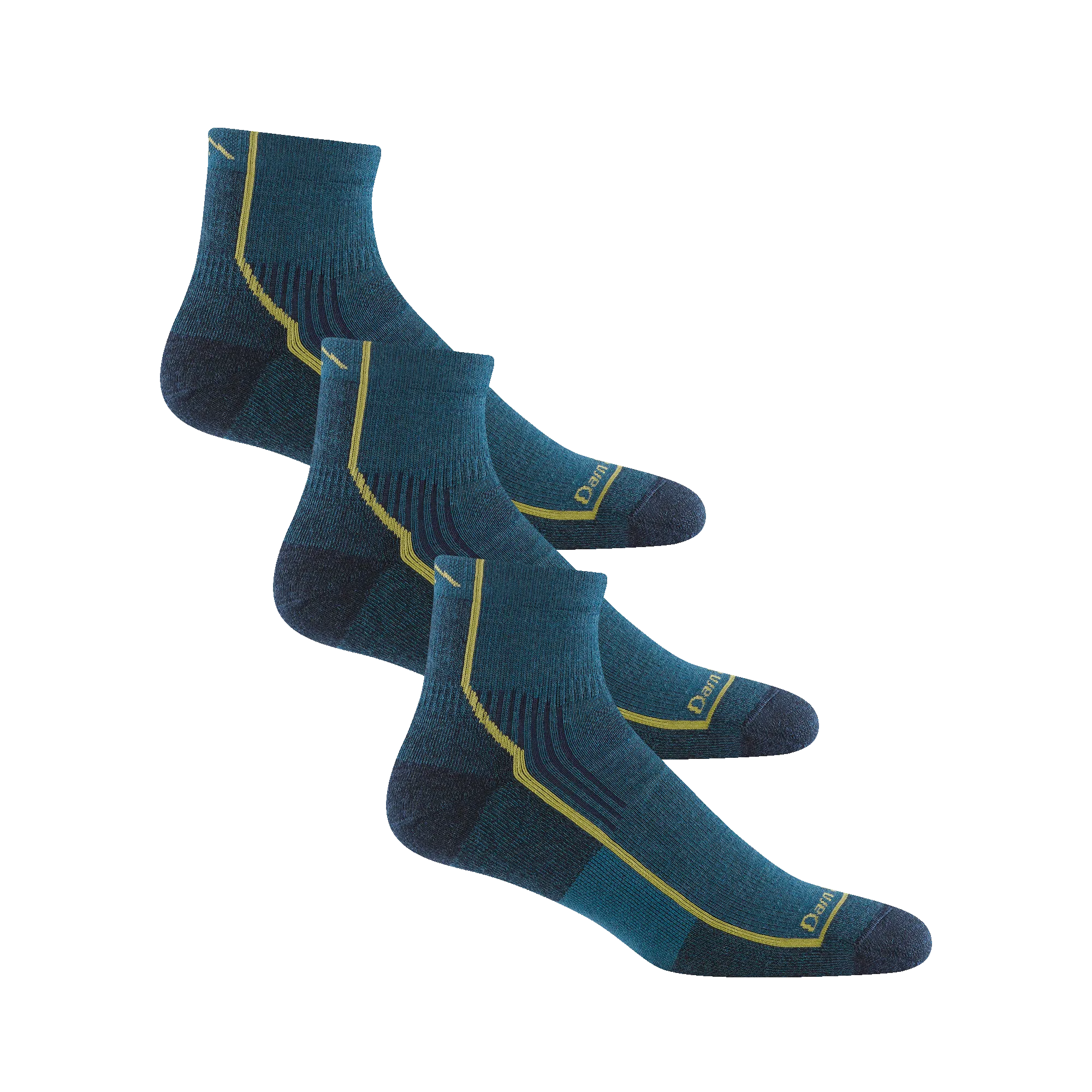 Darn Tough Mens Hiker Quarter Midweight Hiking 3-Pack Socks