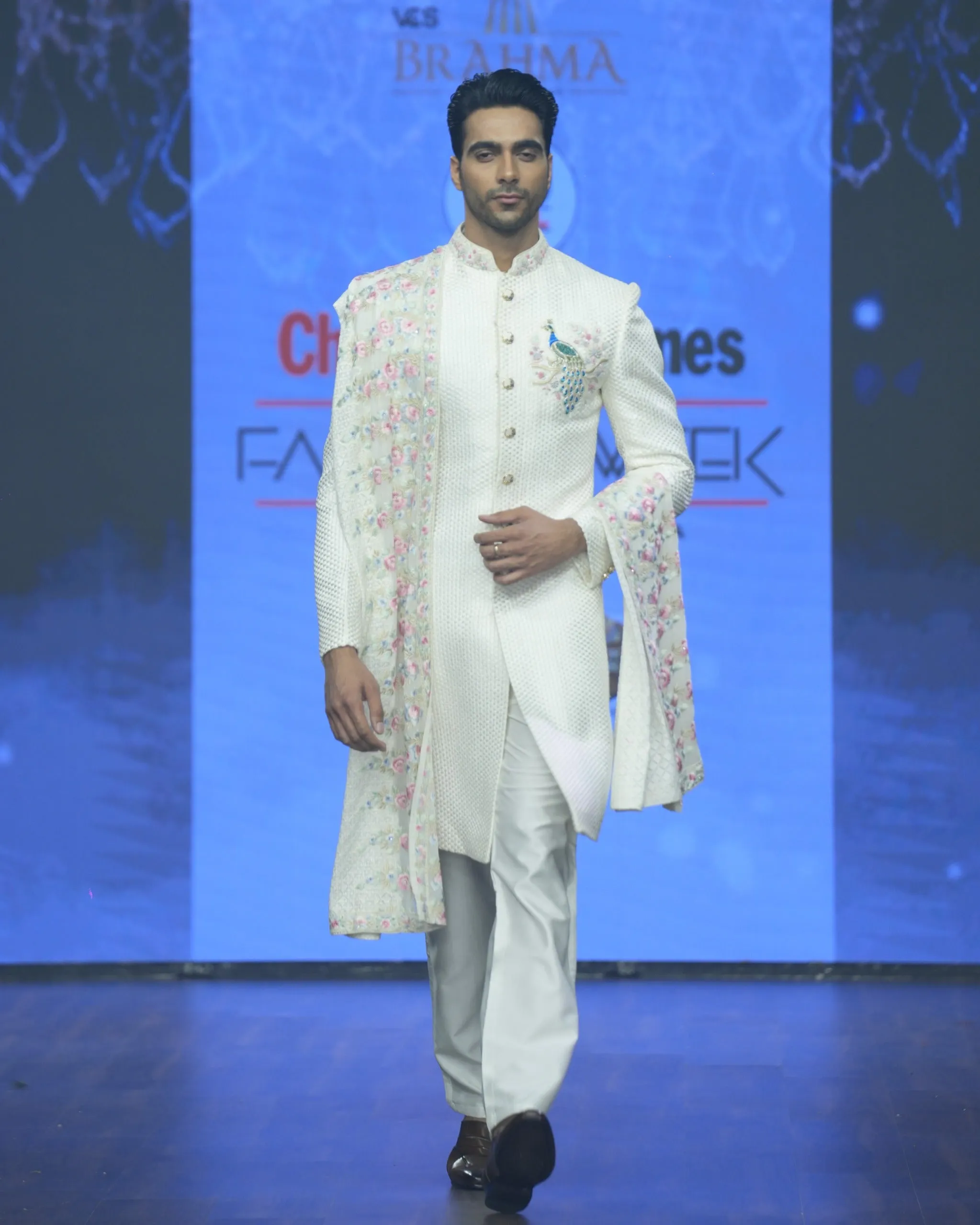 Designer Off White Sherwani Set