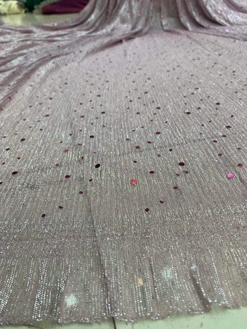 Designer Shimmery Lycra Evening Gown