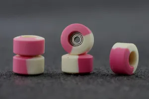 Dirty FB illPills -  Pink/White Swirl Urethane Fingerboard Wheels (70D Street Shape)