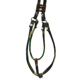 Dog Bar Camo Designer Inspired Step-In Nylon Harness w/ Leash