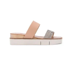 DOLCE VITA Womens Beige skin 1/2&quot; Platform Parni Wedge   Slide Sals 9.5