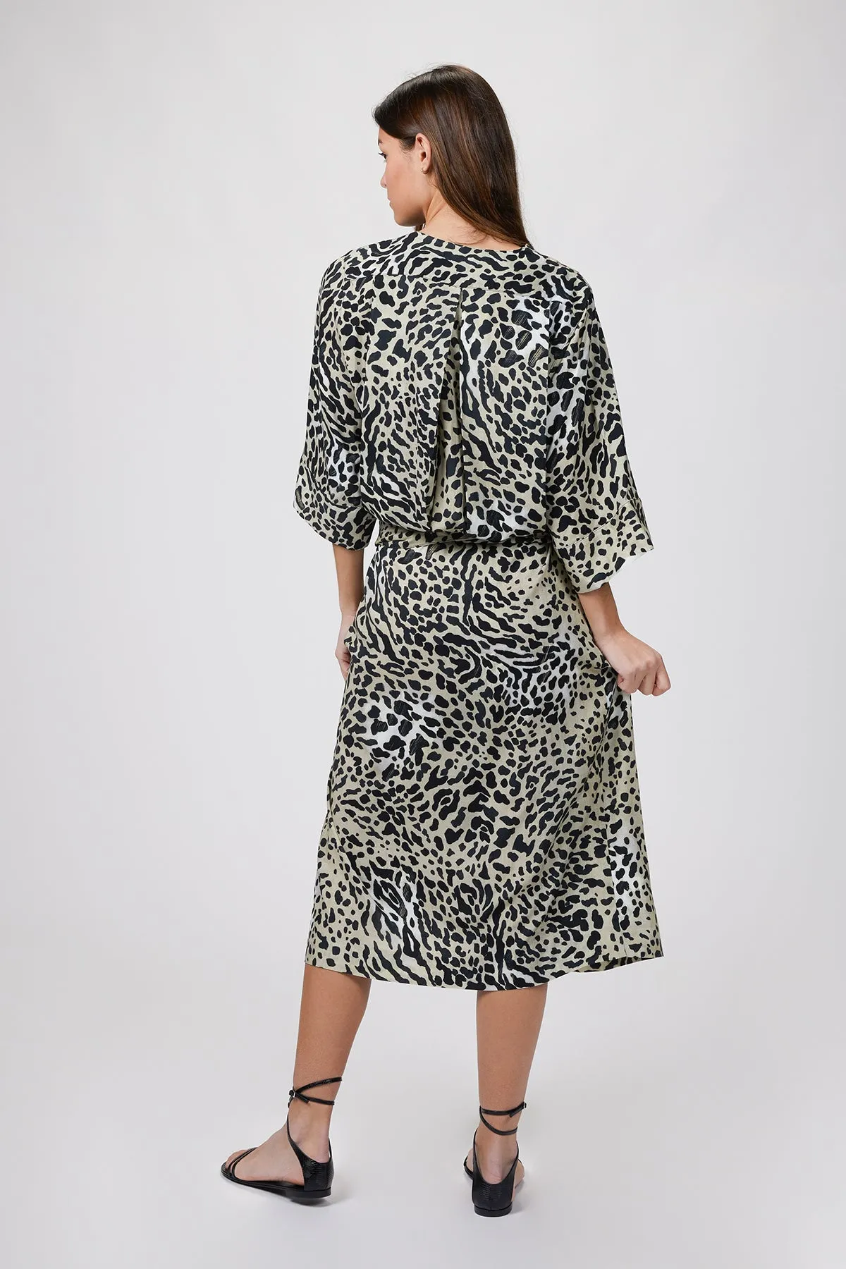 DROP WAIST KIMONO DRESS