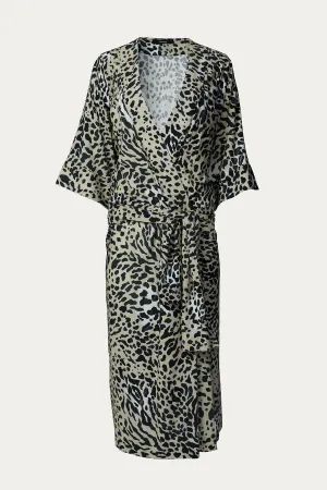 DROP WAIST KIMONO DRESS