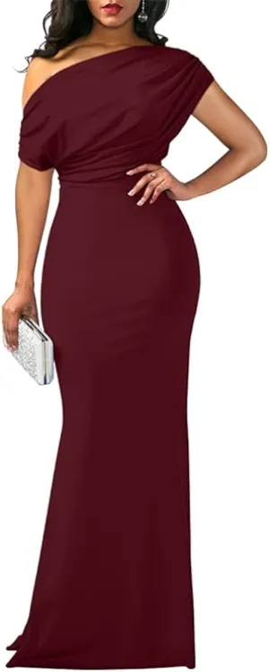 Elegant Sleeveless Off Shoulder Bodycon Long Formal Dress