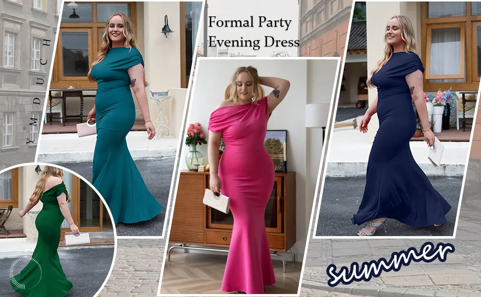 Elegant Sleeveless Off Shoulder Bodycon Long Formal Dress