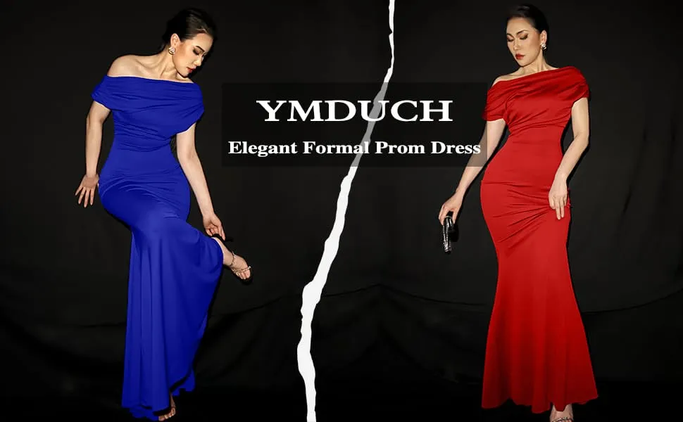 Elegant Sleeveless Off Shoulder Bodycon Long Formal Dress