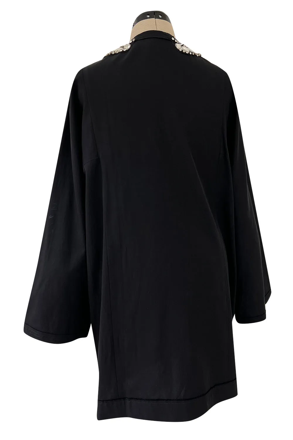 Fantastic Spring 2007 Lanvin by Alber Elbaz Black Tunic Mini Dress w Crystal Detailing