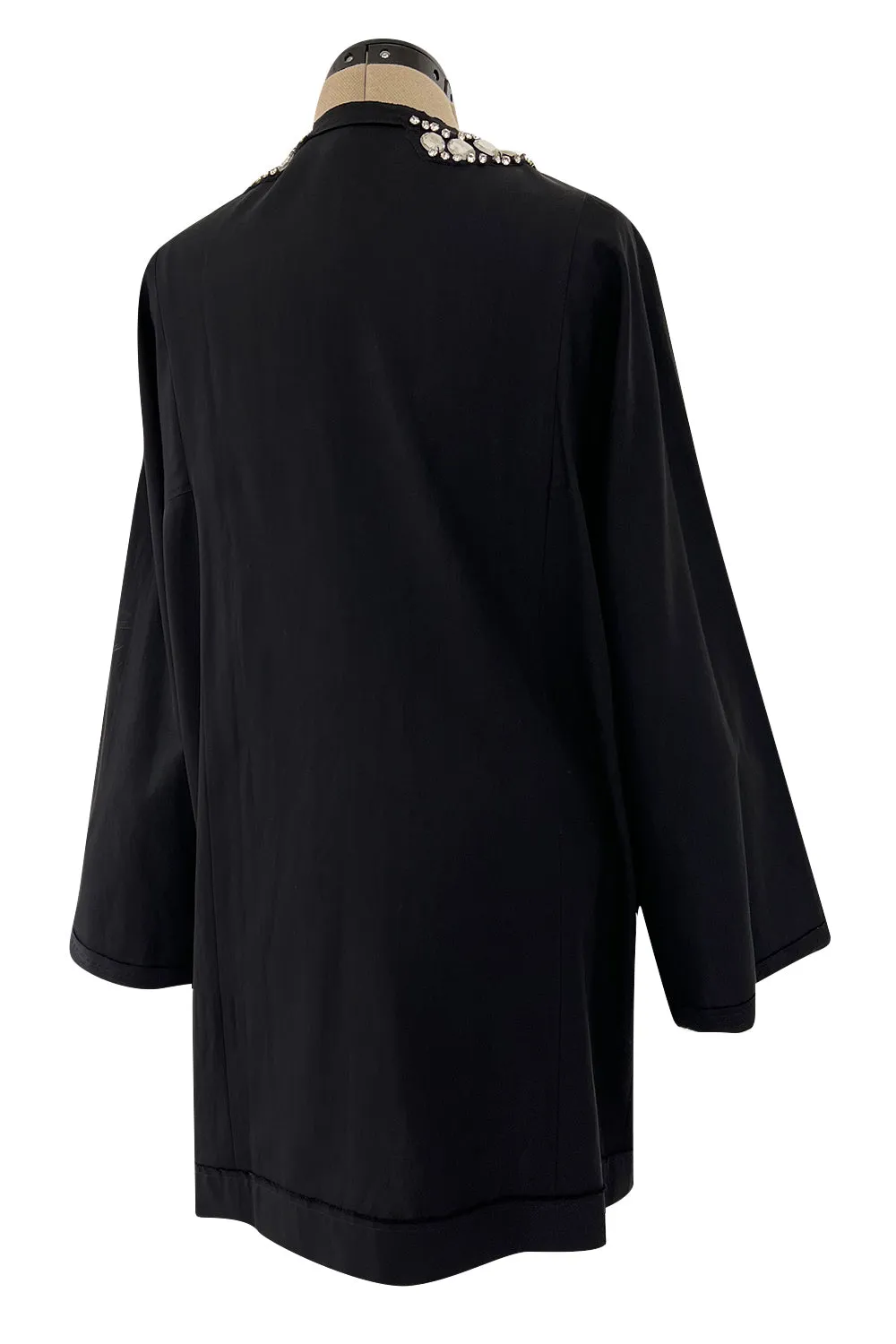 Fantastic Spring 2007 Lanvin by Alber Elbaz Black Tunic Mini Dress w Crystal Detailing