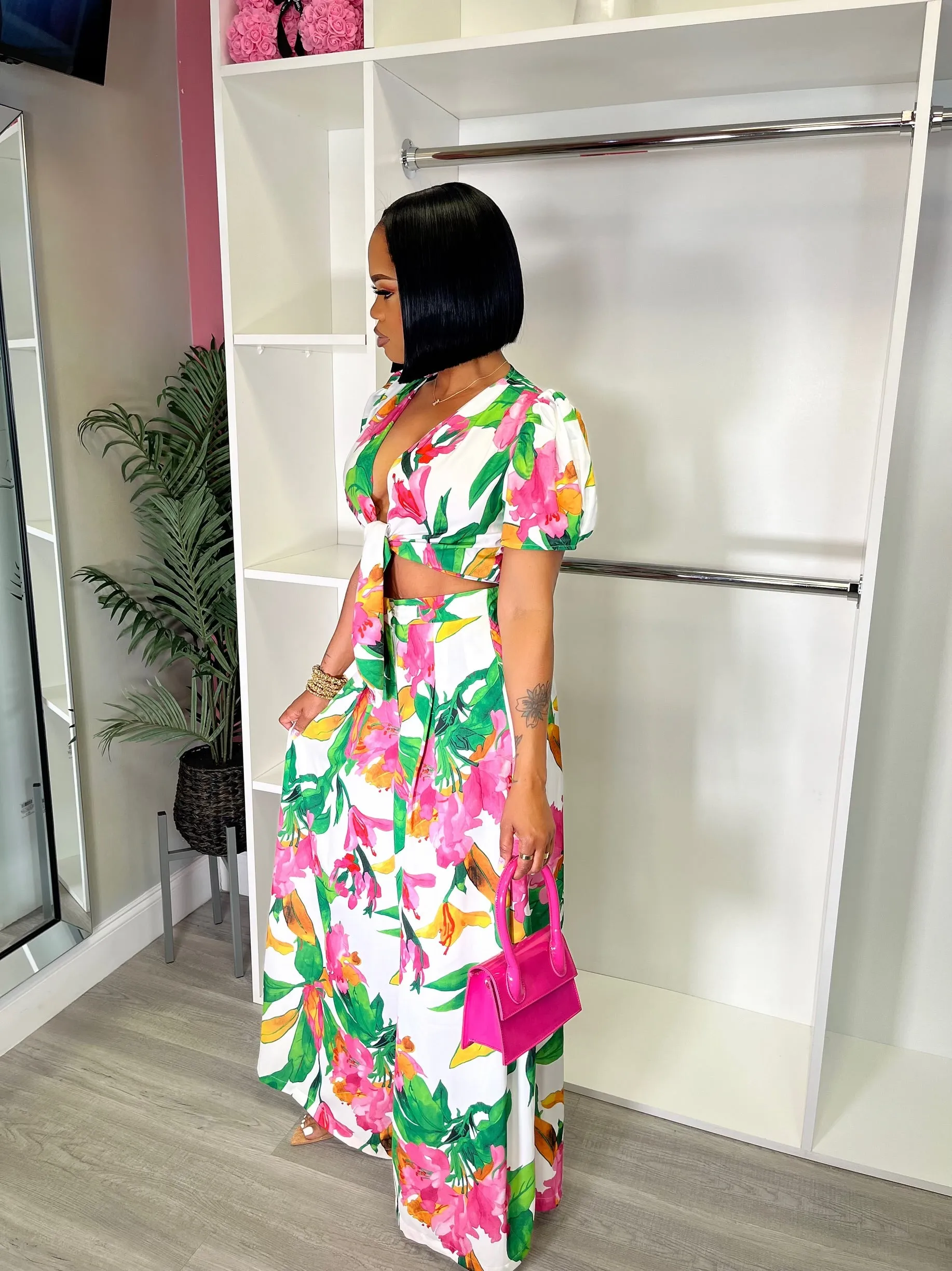 flora pants set