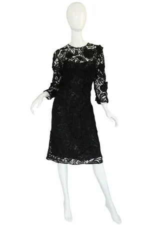 F/W 2008 Prada Runway Wait Listed Black Lace Dress