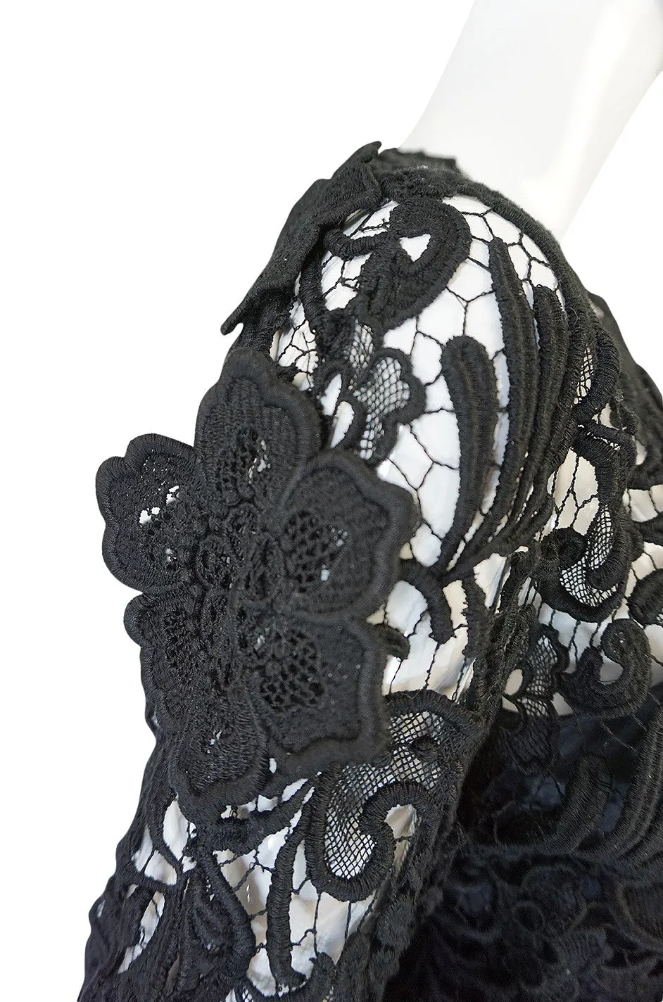 F/W 2008 Prada Runway Wait Listed Black Lace Dress