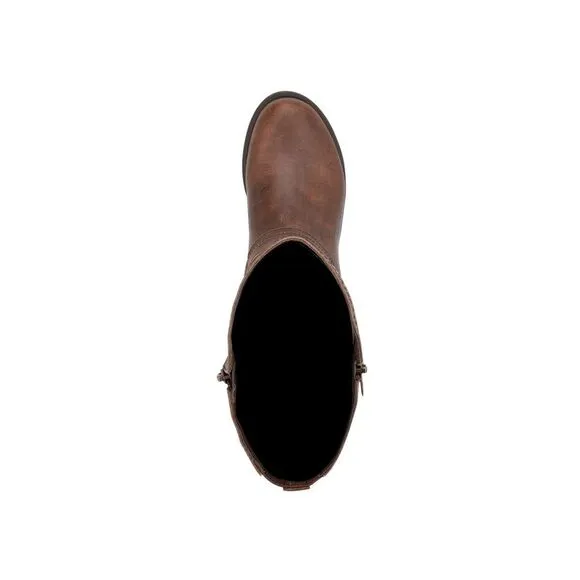 GBG LOS ANGELES Womens Brown Flex Back Gold-Tone Harlea Riding Boot 7 M