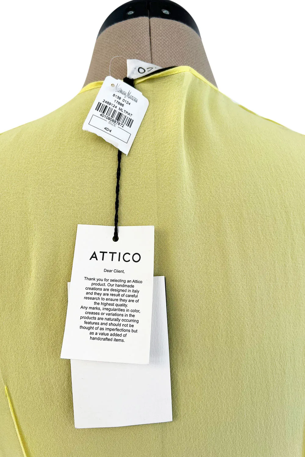 Gorgeous Spring 2018 Attico Bellisima Collection Look 5 Silk Chiffon Tropical Sunset Coloured Dress