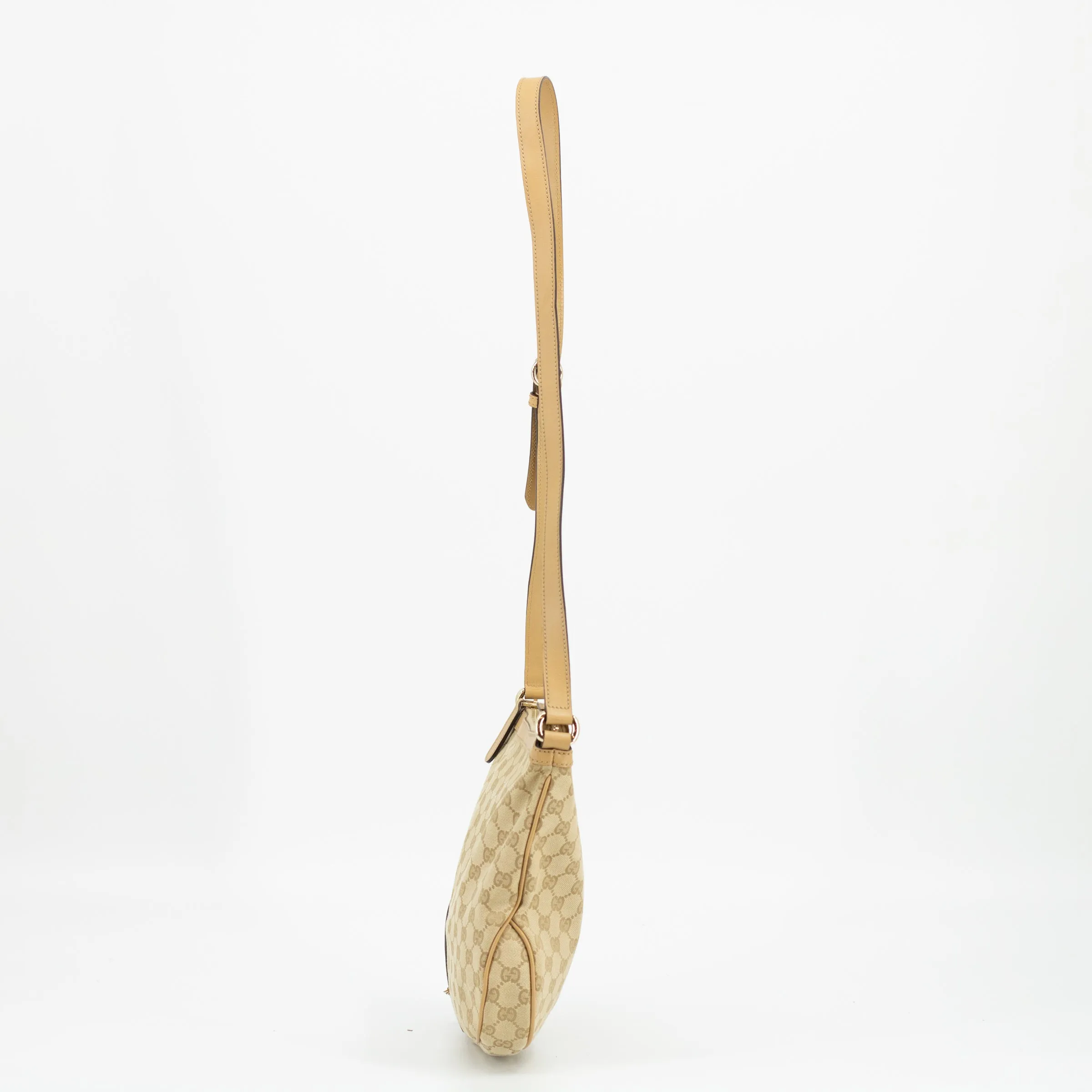 Gucci Beige GG Supreme Canvas Web/Horsebit Detail Crossbody Bag
