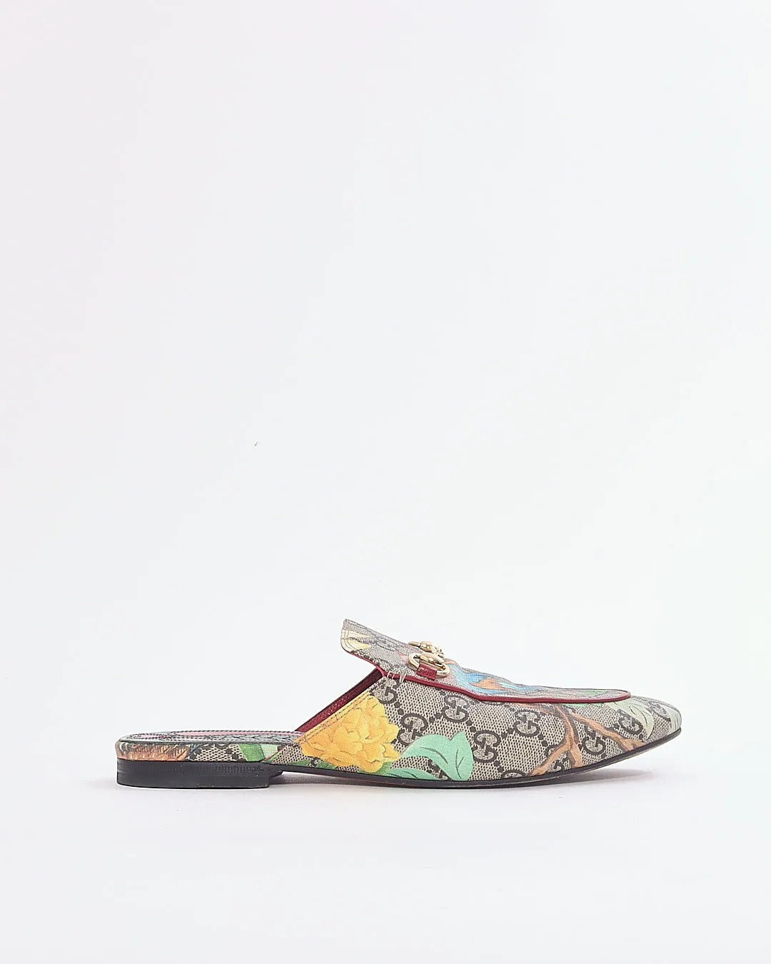 Gucci GG Supreme Print Princetown Horsebit Accent Mules - 38