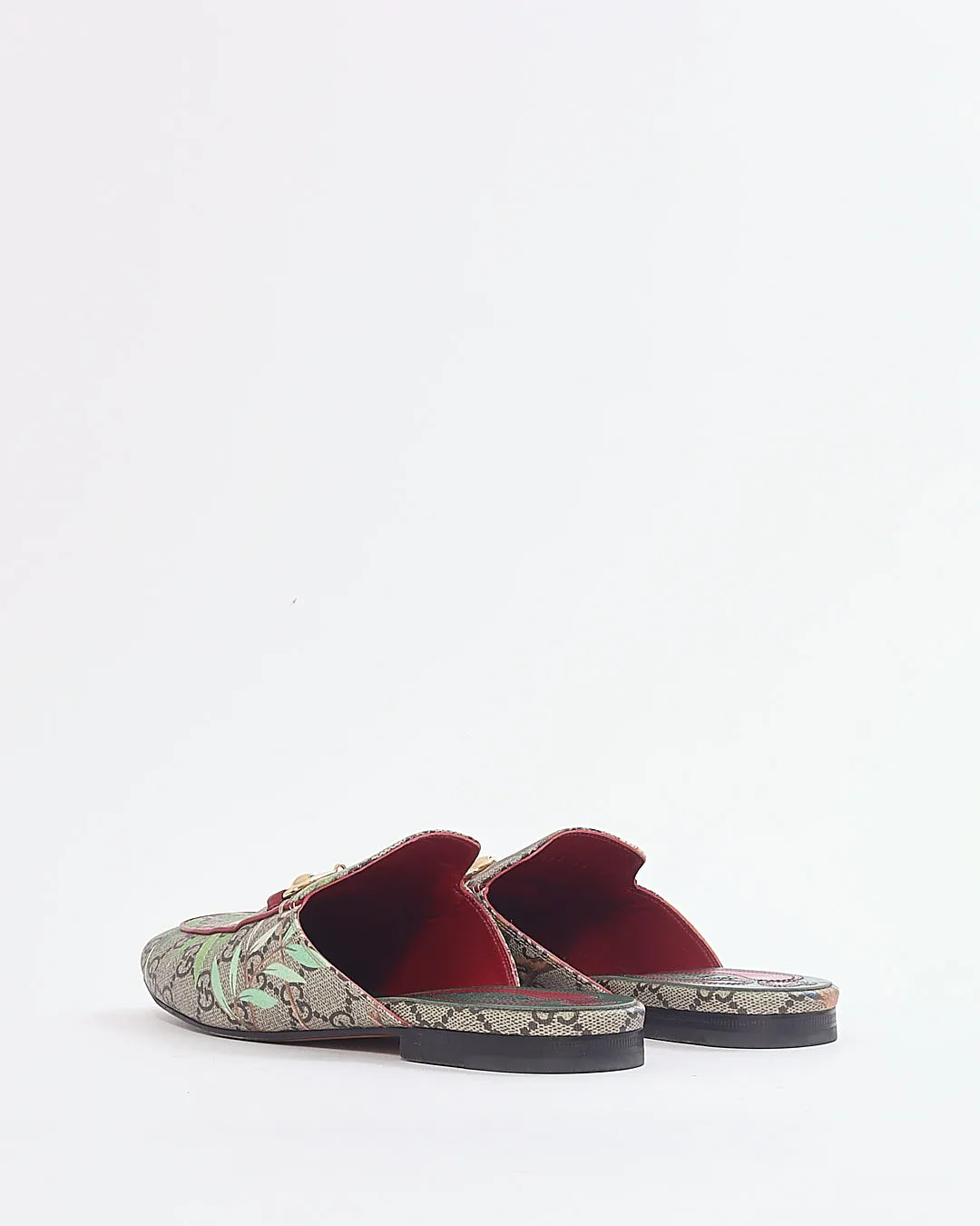 Gucci GG Supreme Print Princetown Horsebit Accent Mules - 38