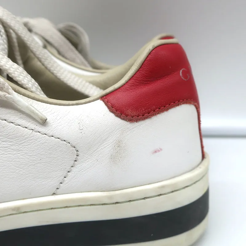 Gucci Kids Ace Platform Sneakers White Leather Size 33