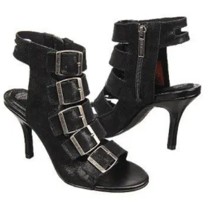 Harley Davidson Women's Black Leather Sandal Lottie Style