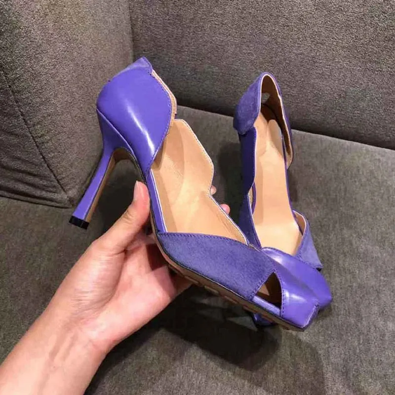 High Heels Shoes Women Spring Square Toe Pumps Women Hollow Sapato Feminino 2020 Ladies Shoes Fashion Buty Damskie Sexy Footwear