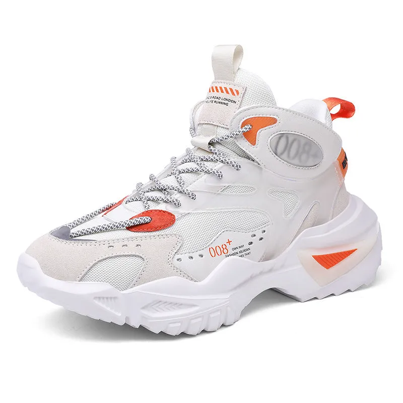 High-top Sneakers Men's Casual Autumn And Winter New Net Red National Tide Retro Old Shoes Thick-soled Running Shoes