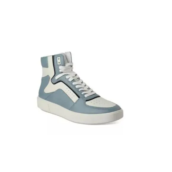 INC Mens Light Blue Perforated Keanu Round Toe Platform Sneakers Shoes 10.5 M