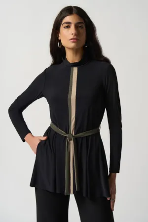 Joseph Ribkoff Black Color Block Tunic