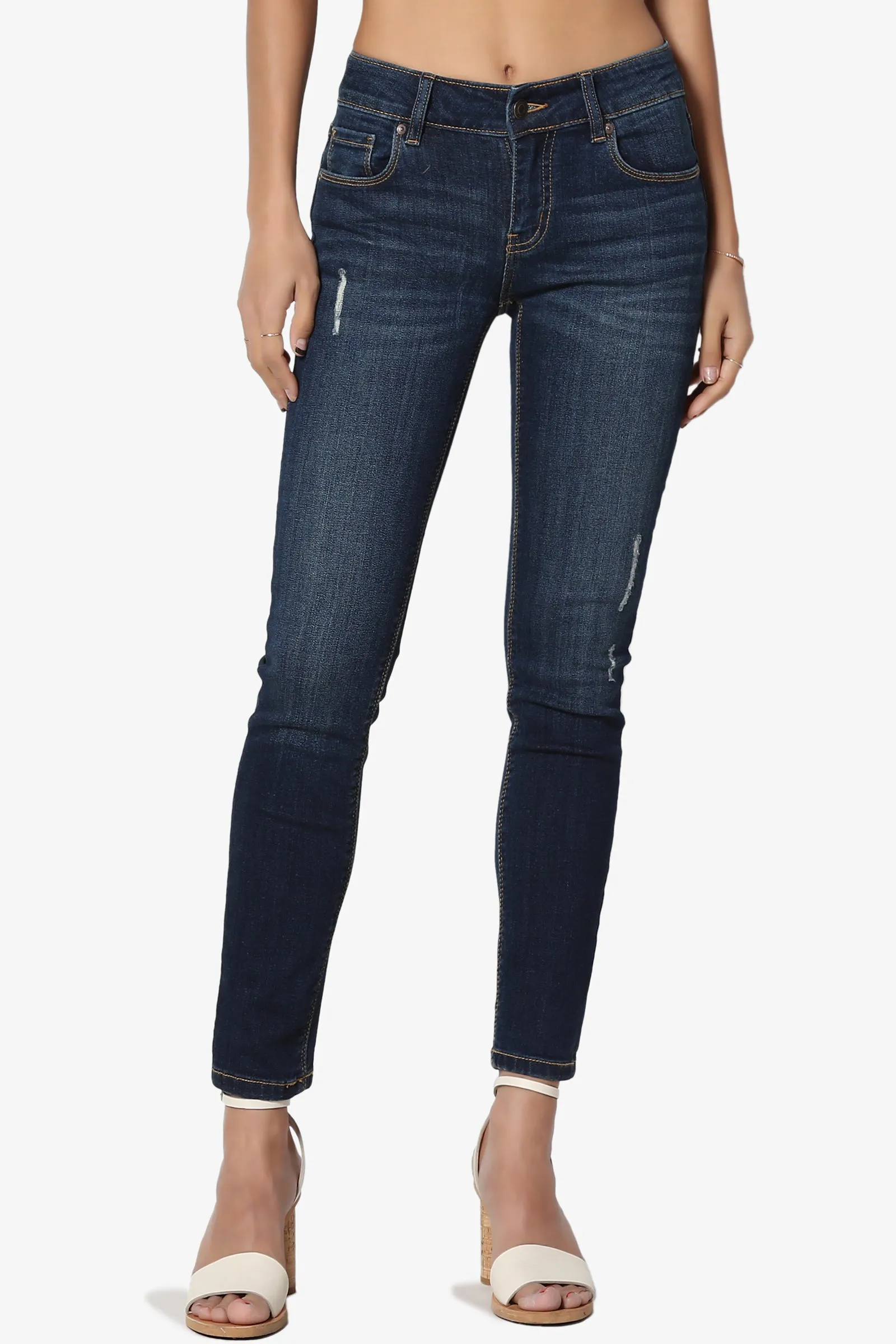 Josie Mid Rise Crop Skinny Jeans