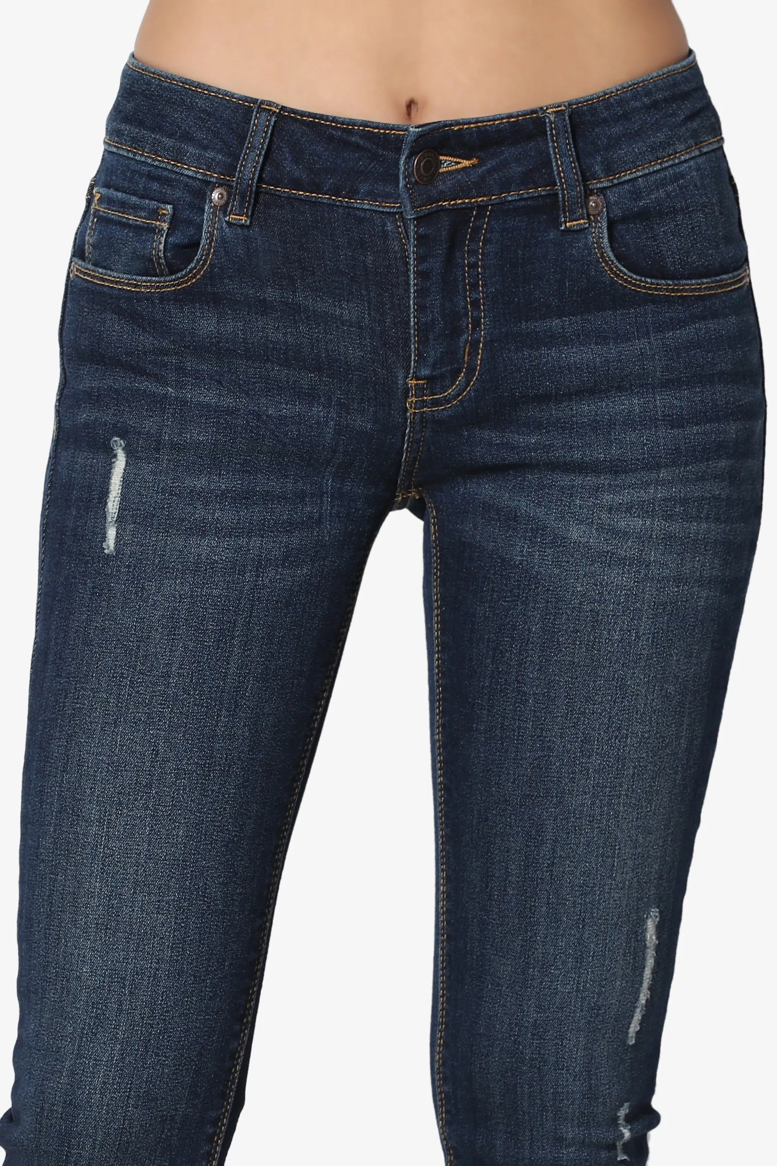 Josie Mid Rise Crop Skinny Jeans