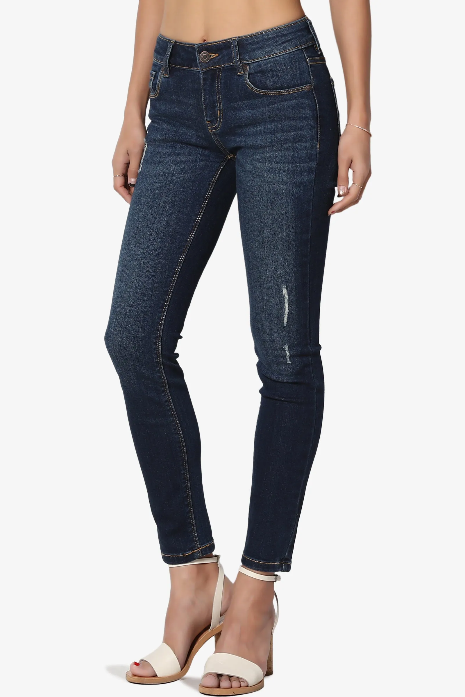 Josie Mid Rise Crop Skinny Jeans