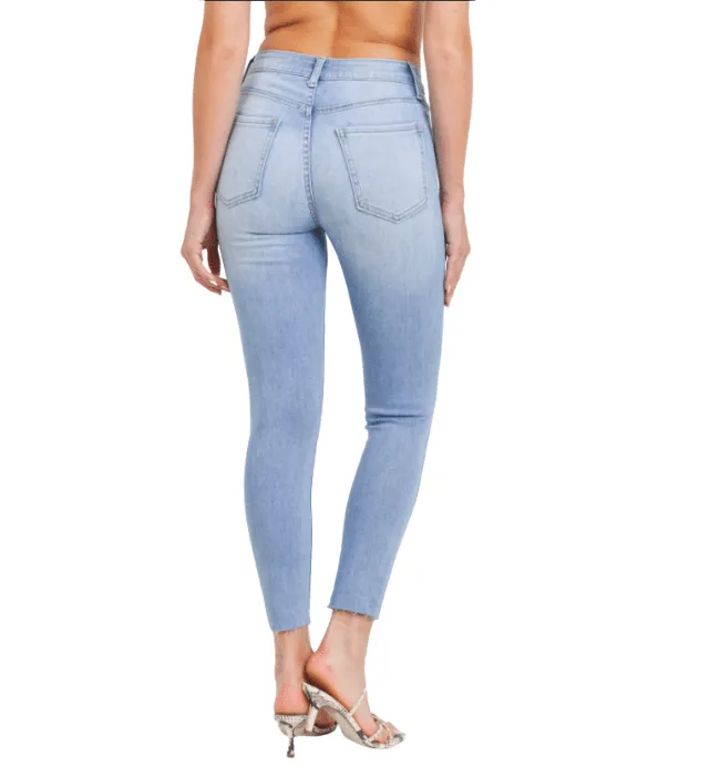 Just Black Distressed Scissor Cut Skinny