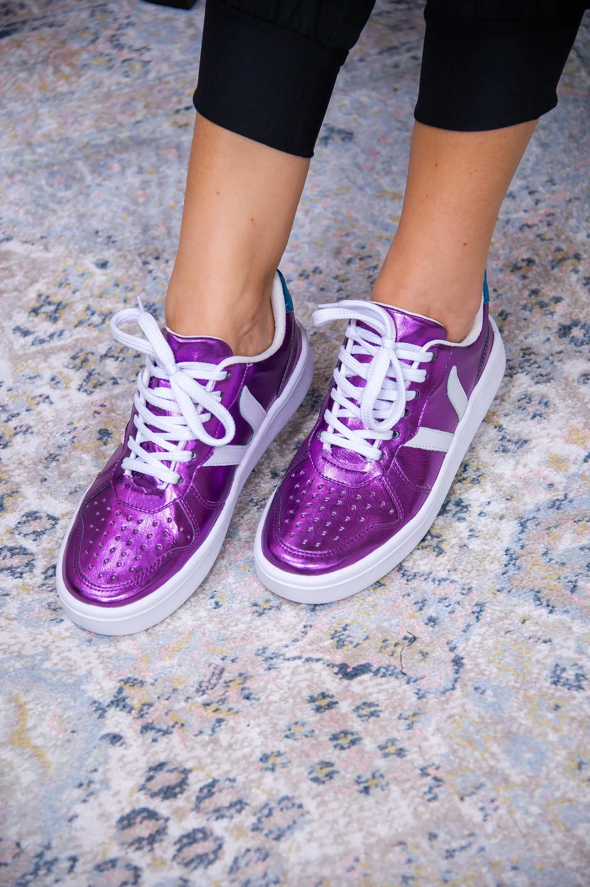 Keep Up The Energy Purple/Blue Sneakers - SHO2562PU
