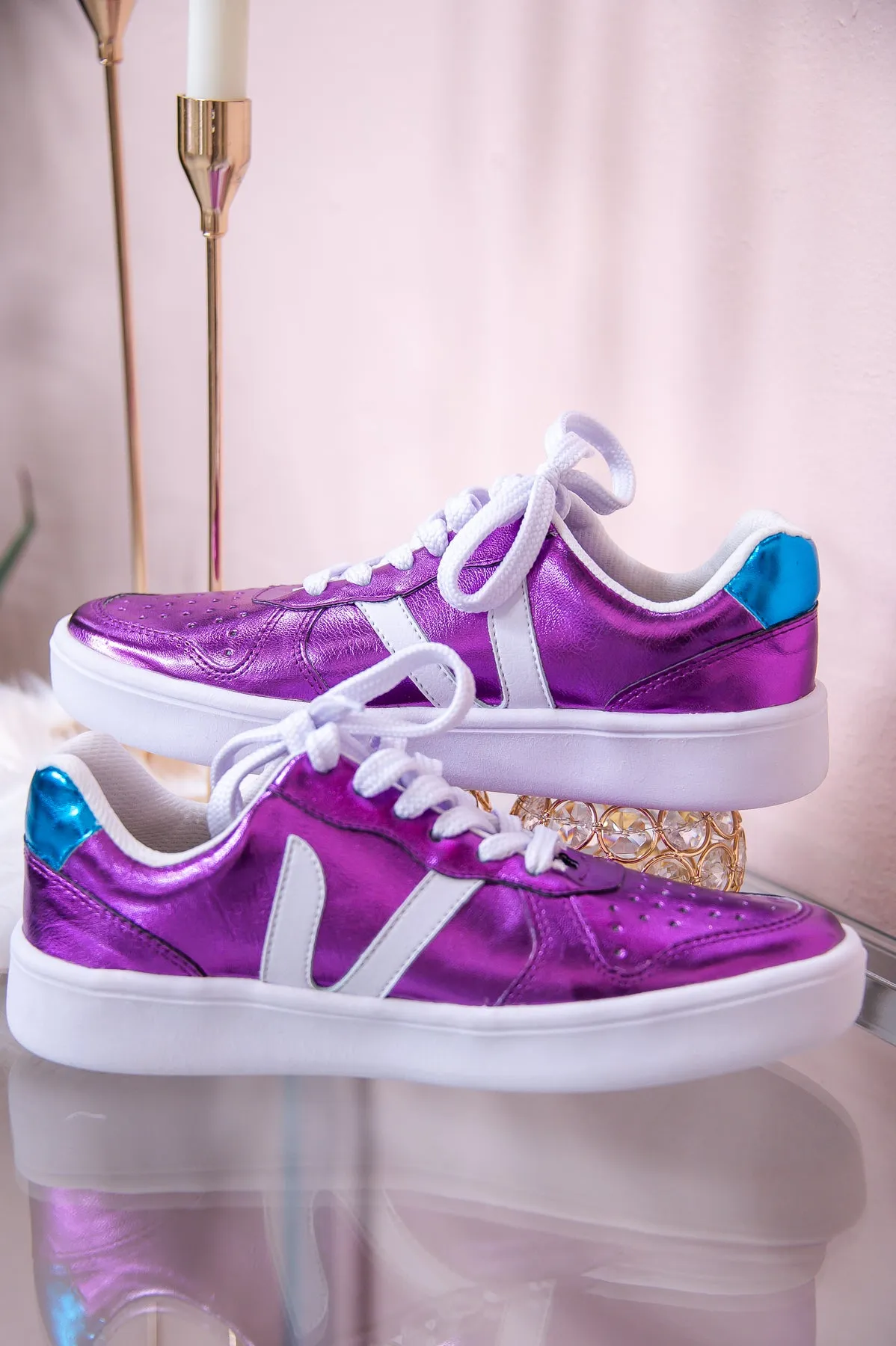 Keep Up The Energy Purple/Blue Sneakers - SHO2562PU
