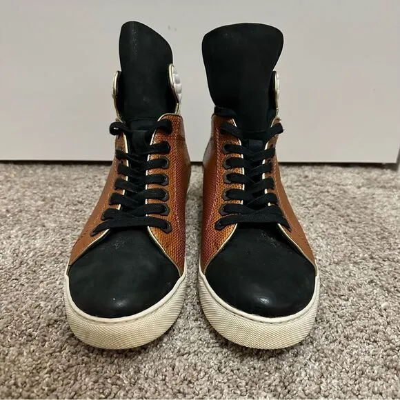 Kenneth Cole Leather High Top Sneakers Women’s Size 9M