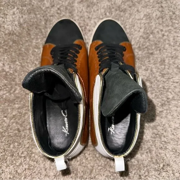 Kenneth Cole Leather High Top Sneakers Women’s Size 9M