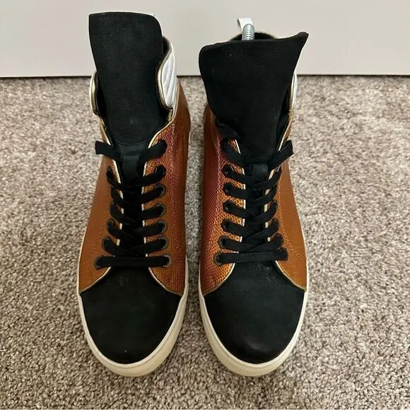 Kenneth Cole Leather High Top Sneakers Women’s Size 9M