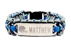 Kids & Adults 275 Paracord Bracelet with Engraved Stainless Steel ID Tag – Free Personalization