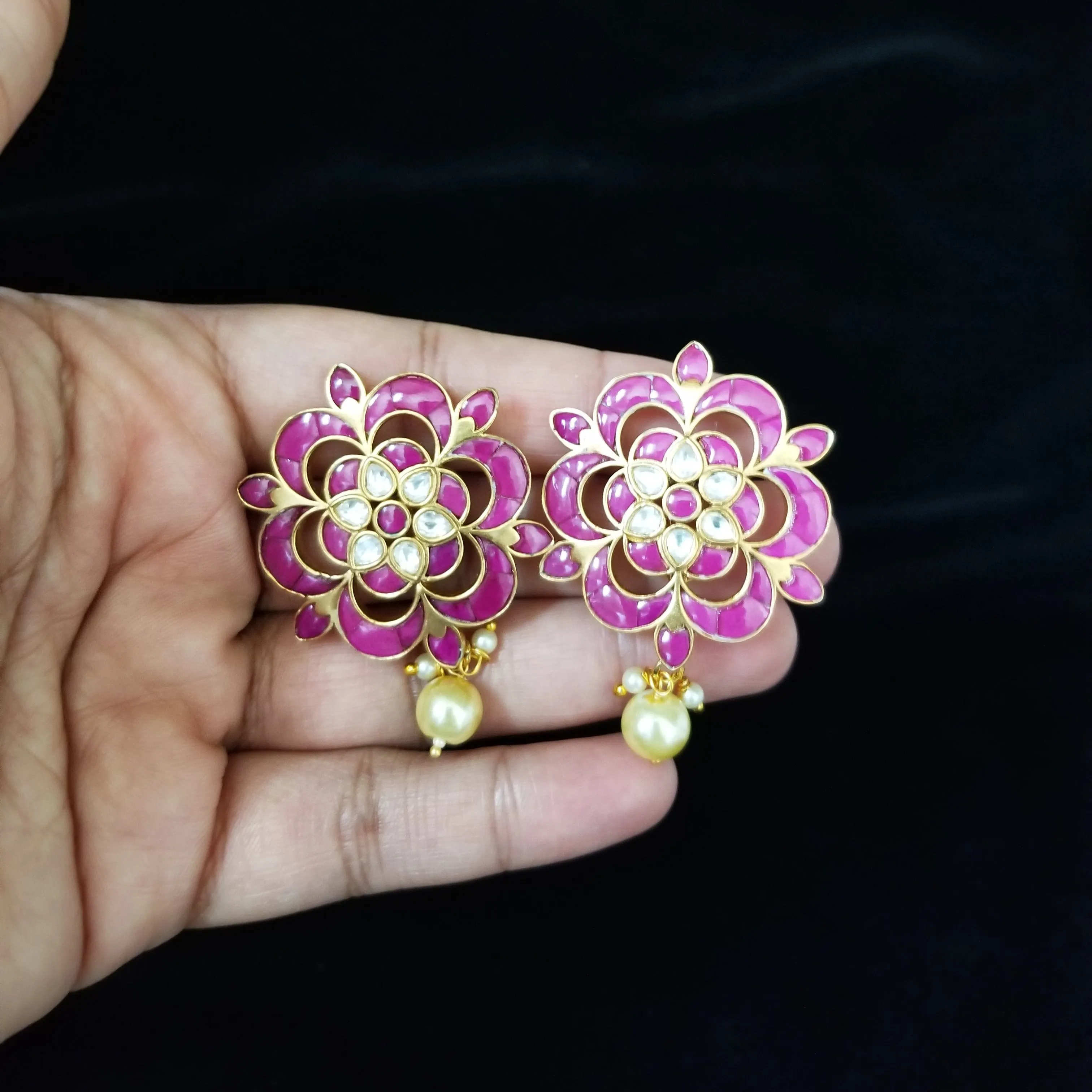 Kundan Tops With Gold Plating
