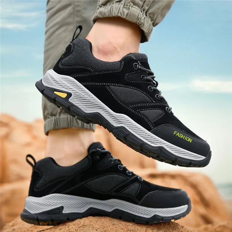 Lace-up Sneakers for Men, Casual Breathable Outdoor Hiking Running Sports Shoes
