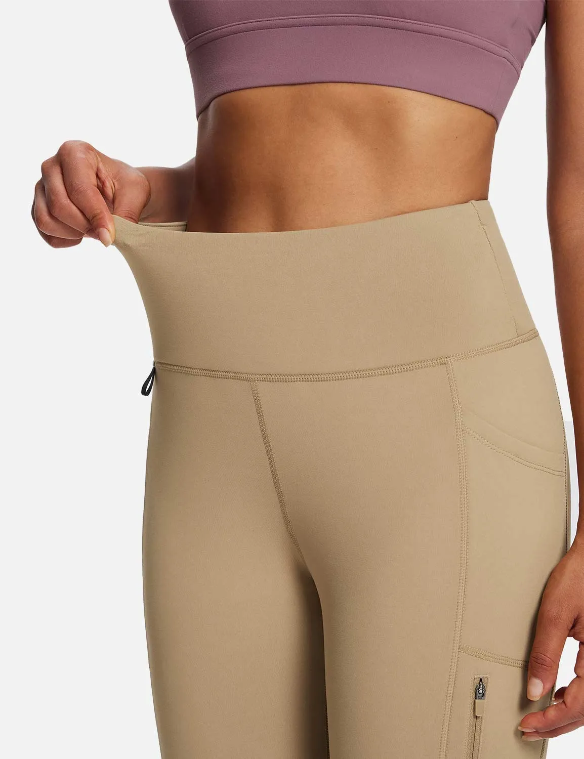Laureate High-Rise Zipper Pockets Thermal Leggings