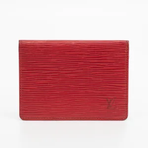 Louis Vuitton Red Epi Card Case #1771