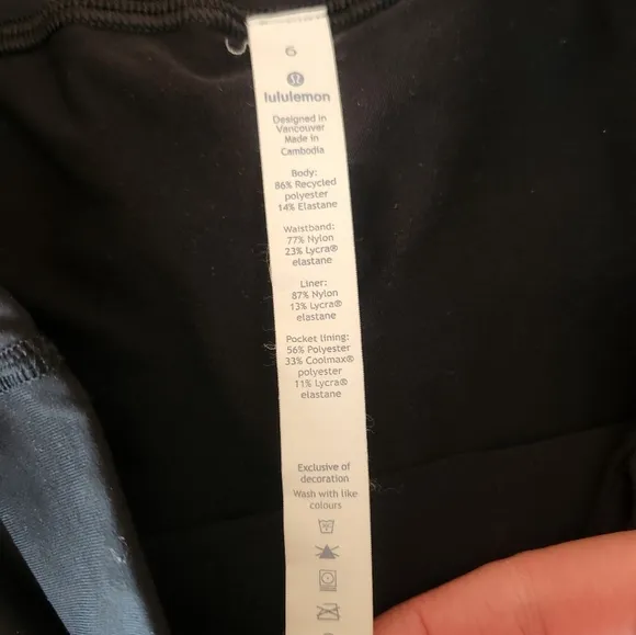 Lululemon Quick Pace Mini Athletic Skirt Skort Black Size 6